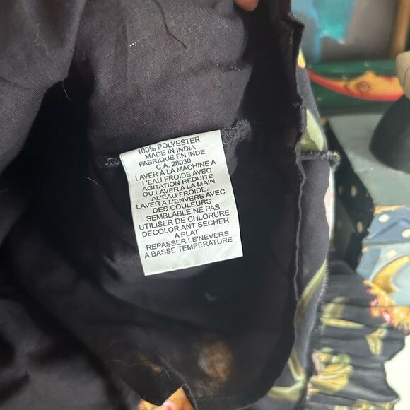 Twik by Simons Black Floral Long Sleeve Dress M - Picture 6 of 16